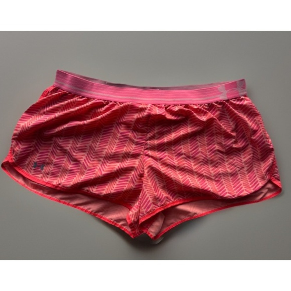 Under Armour Women's‎ Heat Gear Orange Print Athletic Shorts Size XL  Running
